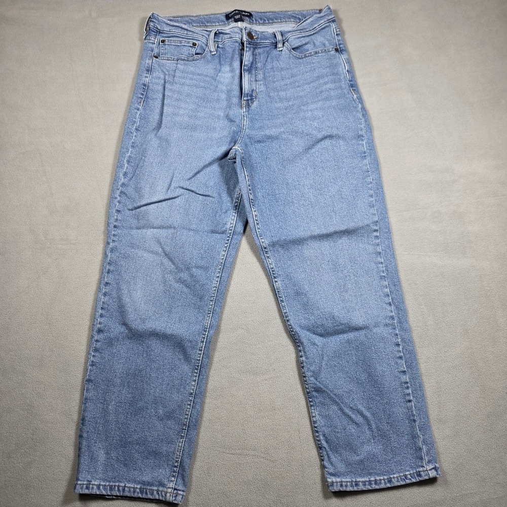 Calvin Klein Jeans Women Size 14 Blue Straight Leg High Rise Light Wash